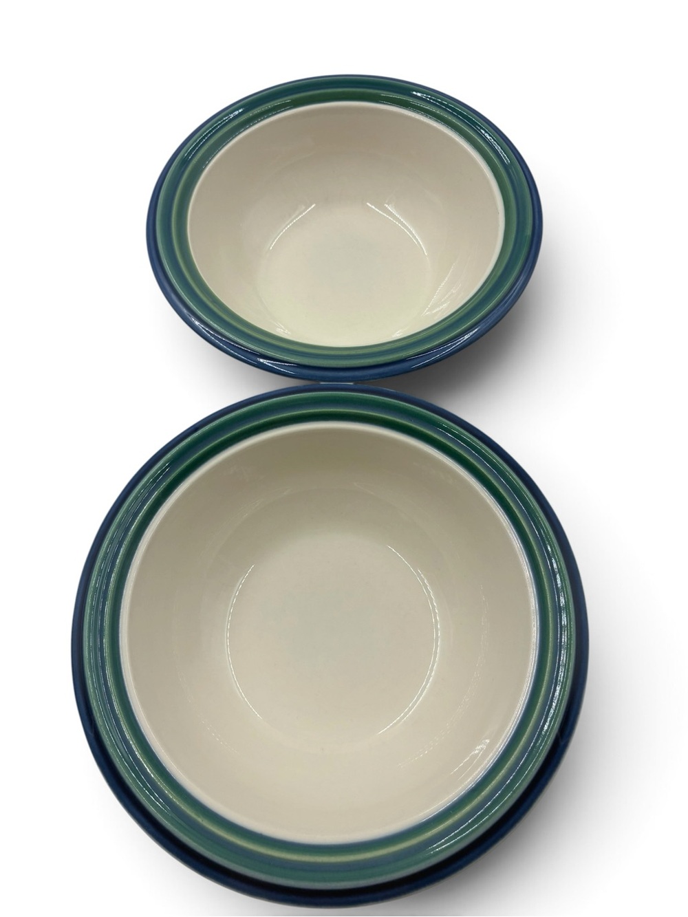 Vintage Pfaltzgraff Ocean Breeze 7.5” Super Soup Cereal Bowls Set of 2 USA Made